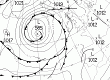 Wetterlage mit Isobaren
