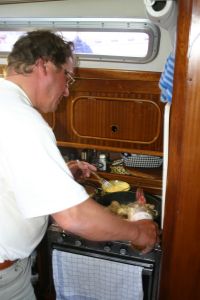 Hermann in voller Aktion beim 'Abschmecken'